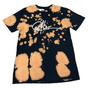 Unisex Young And Reckless Black Tie-Dye Graphic Crew Neck T-Shirt Size Medium